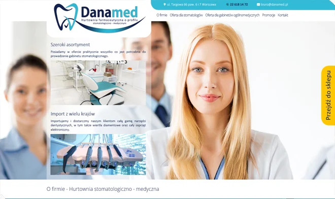 Danamed website design