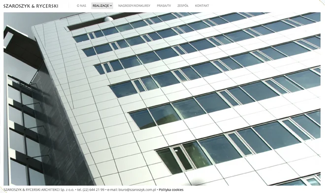 Project of the website Architects Szaroszzyk Knights