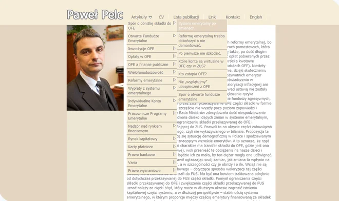Design of the website Paul Pelc