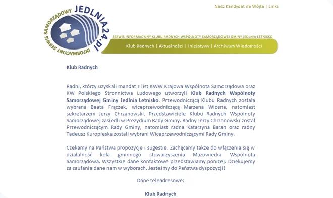 Design of the website Jedlinia24