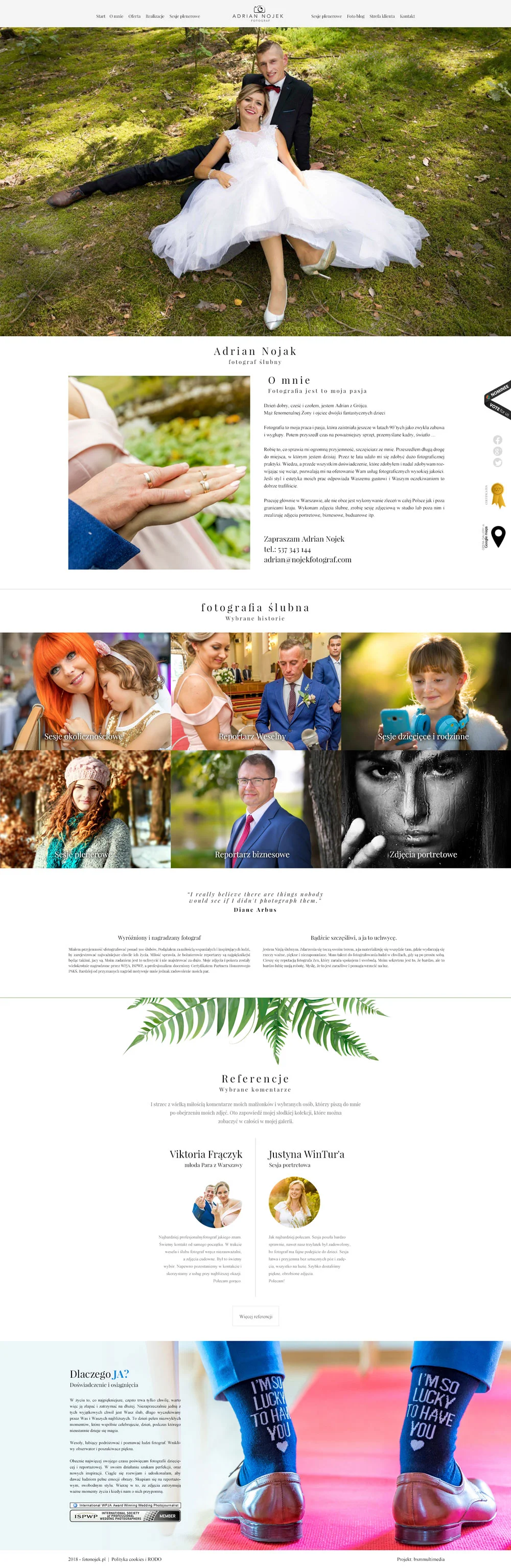 Project of the website nojekfotograf.pl