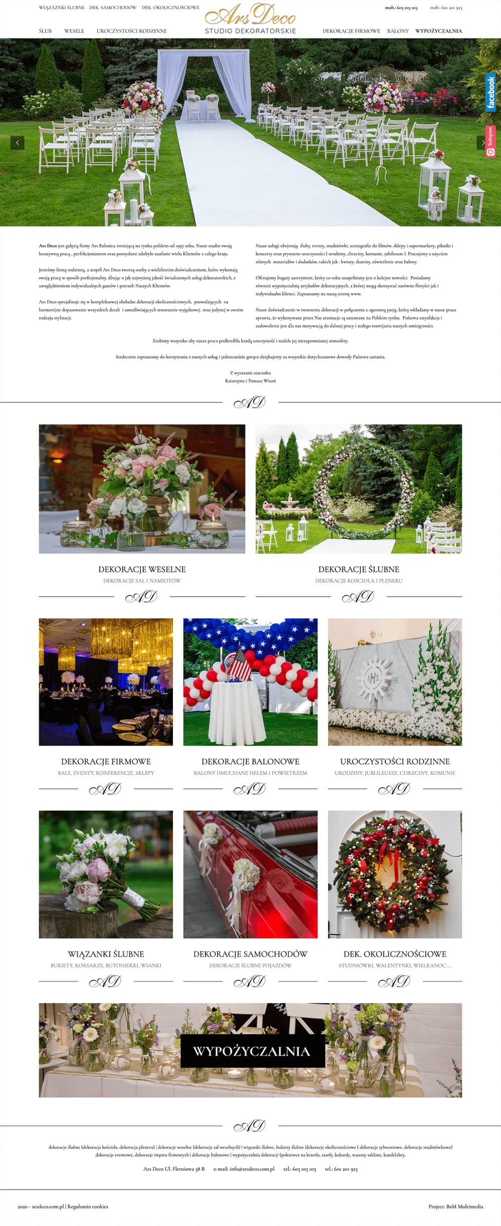 Project of the arsdeco.com.pl website