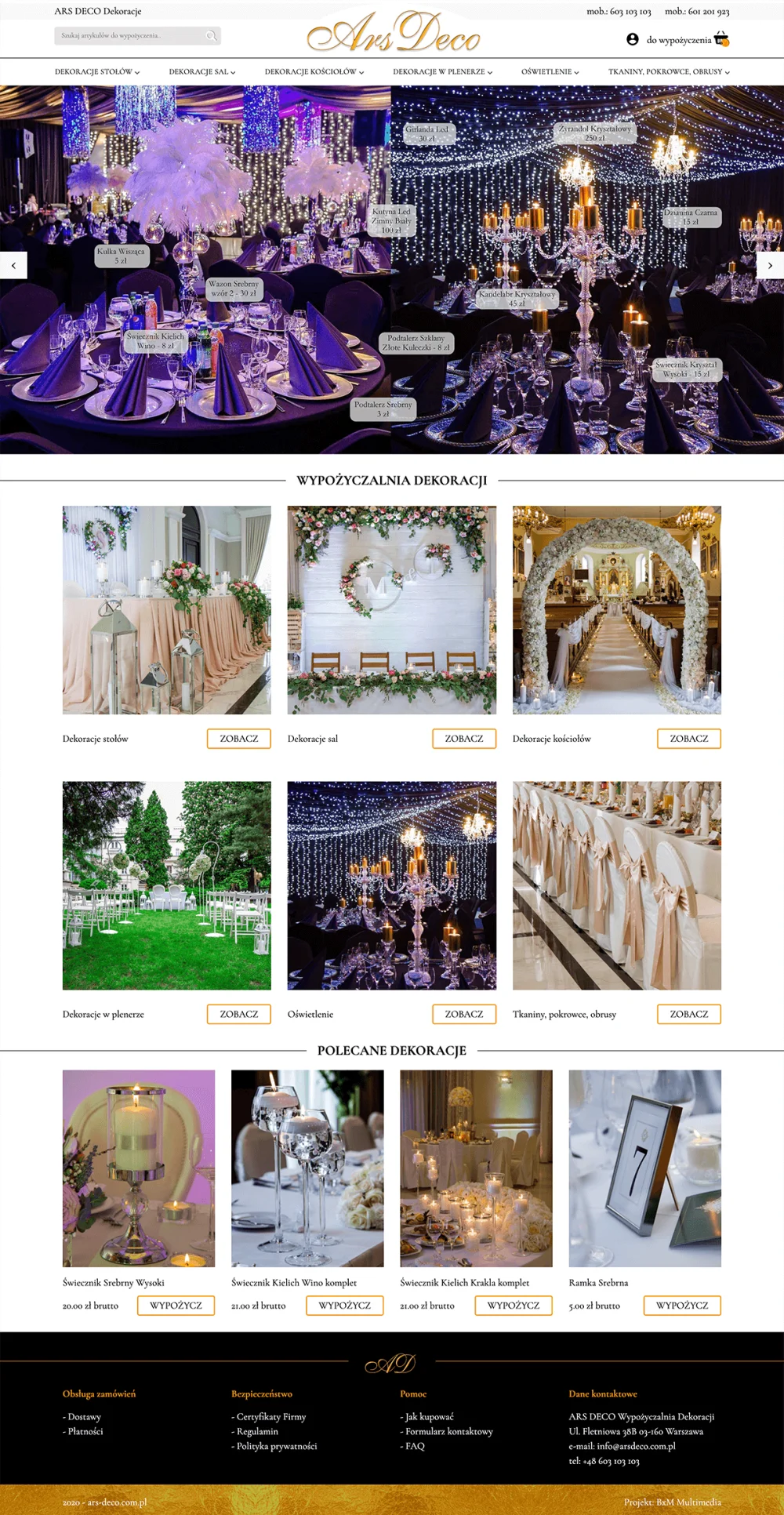 Project website rental.arsdeco.com.pl