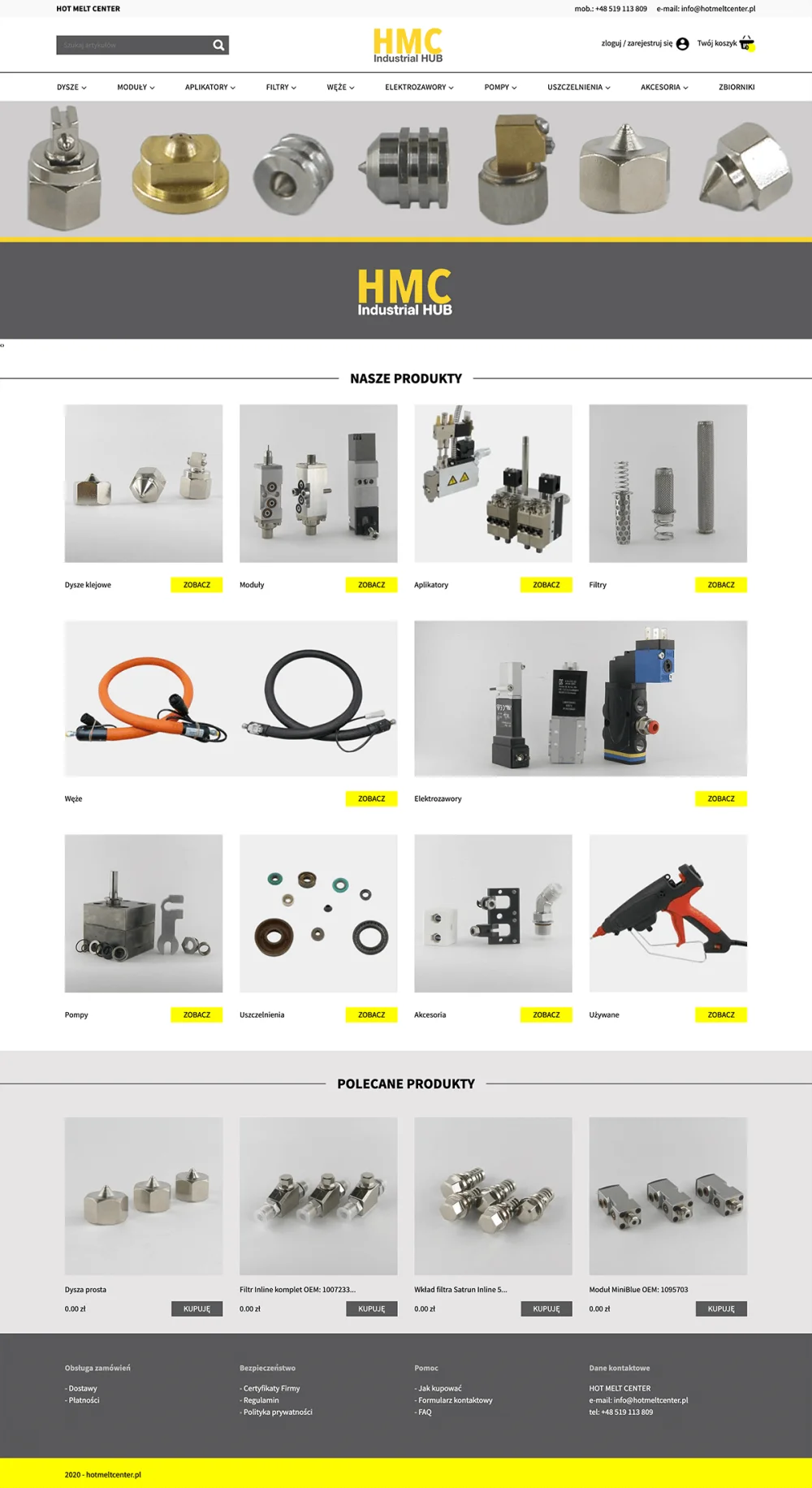 Hot Melt Center website design