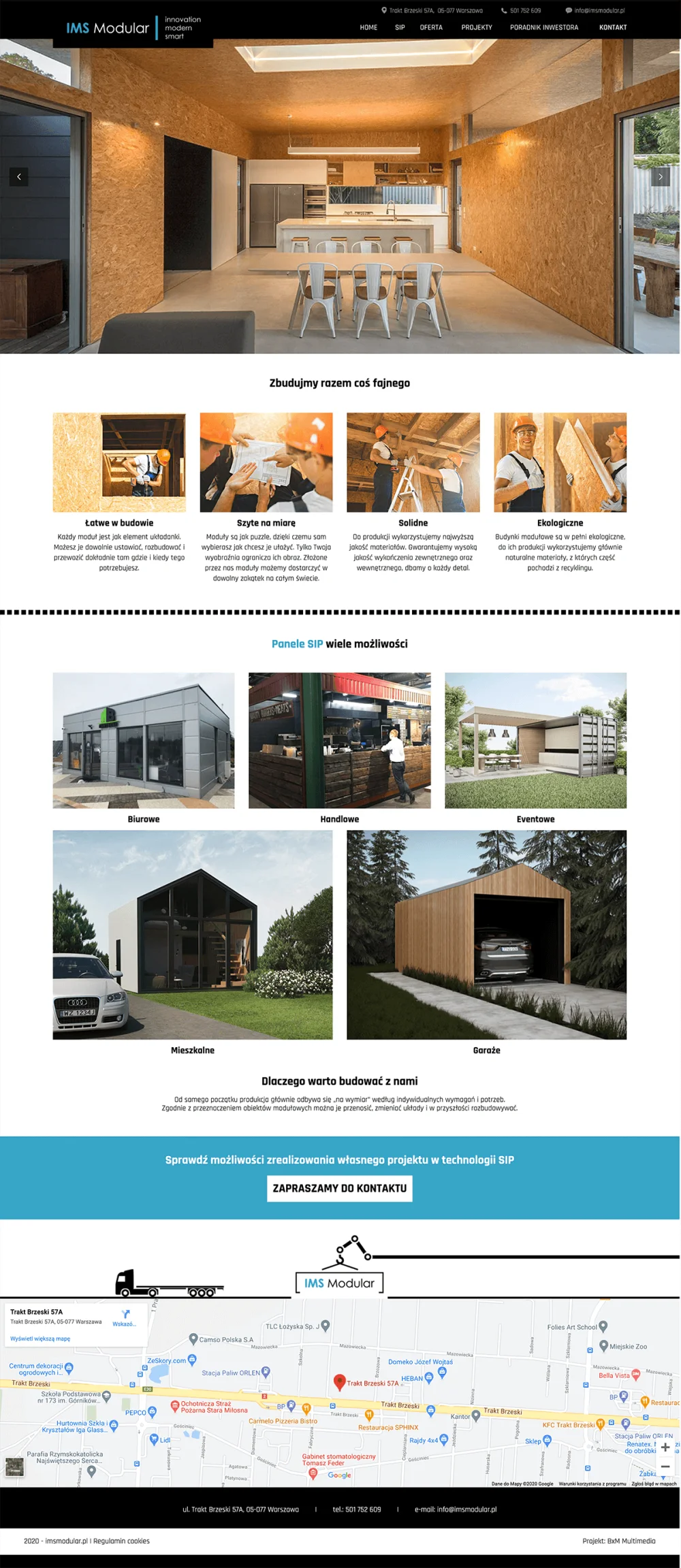 Project of the website sippoland.pl