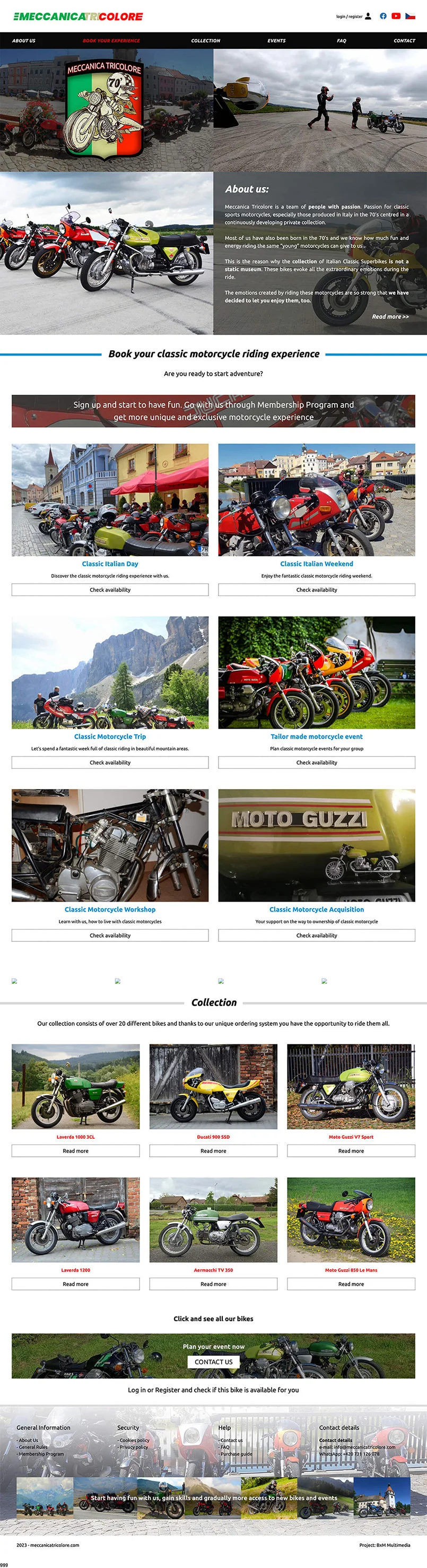 Meccanica Tricolore website design