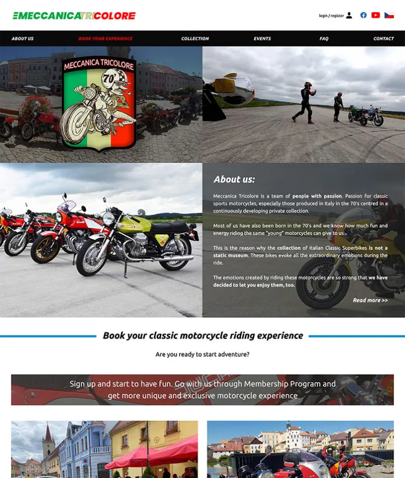 Meccanica Tricolore website design