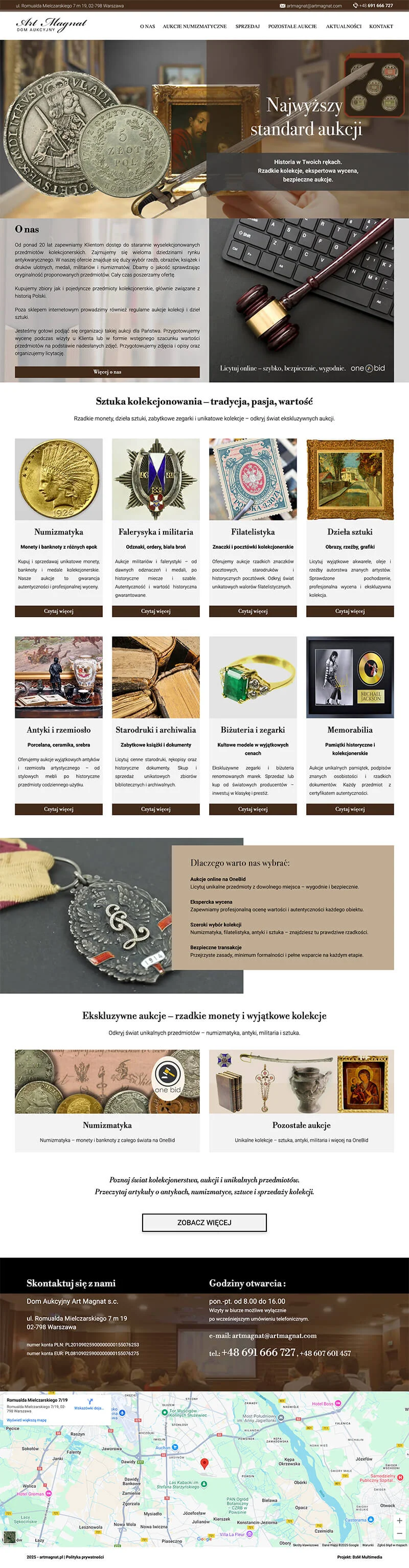 Art Magnat website design
