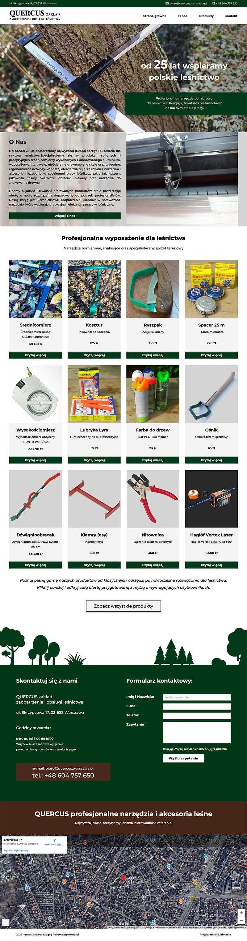 Quercus Warsaw website design