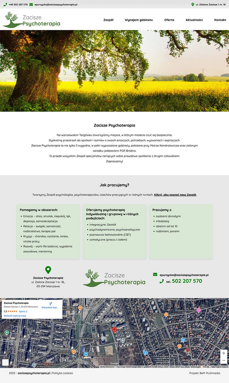 Project of the website Restlessness Psychotherapy