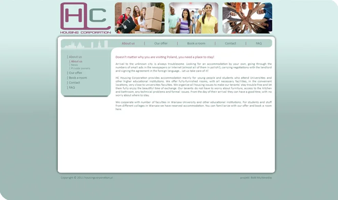 Housing Corporation website design