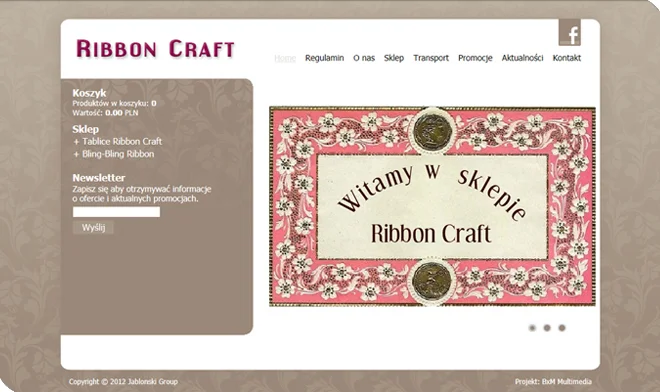 Ribbon Craft website design