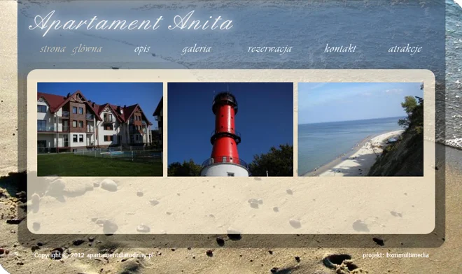 Project of the website apartmentforfamily.pl