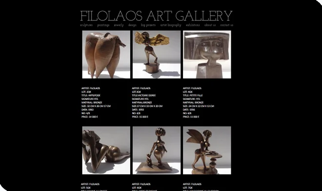 phylolaosgalleries.com website design