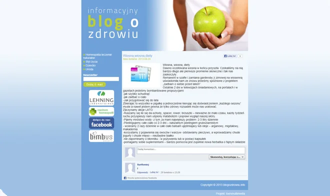 Project of the blog health website.info