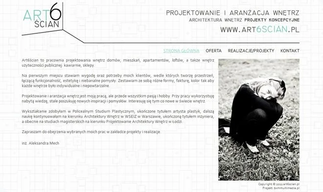 Interior designer website design