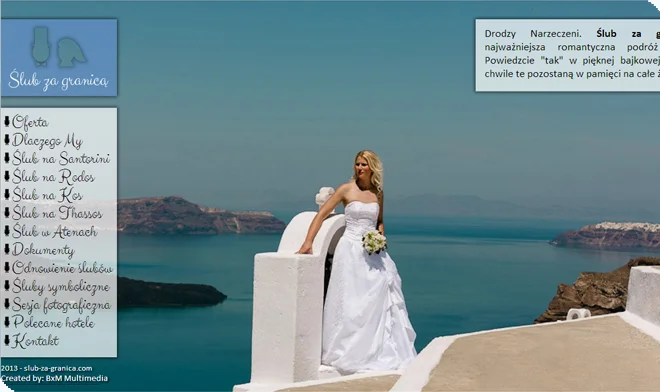 Page design wedding abroad