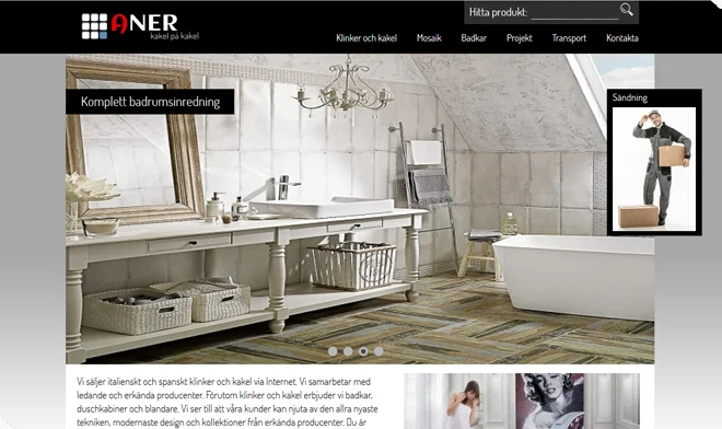 Anner tile website design