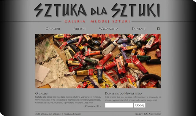 Art page design for art
