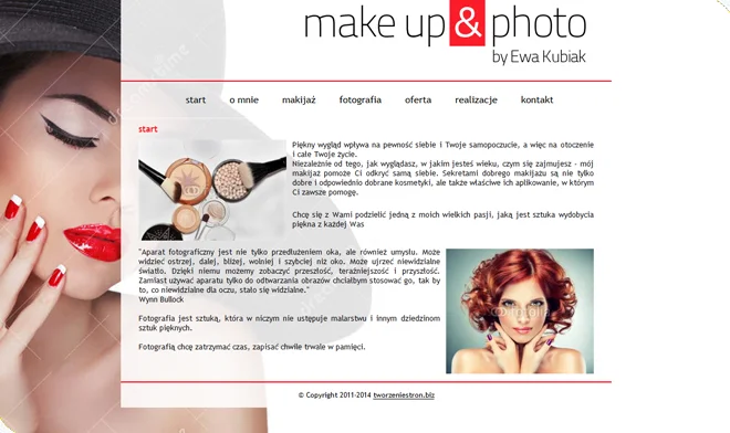 Makeupphoto website design