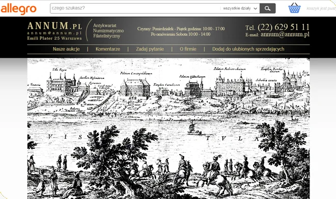 Allegro Annum website design