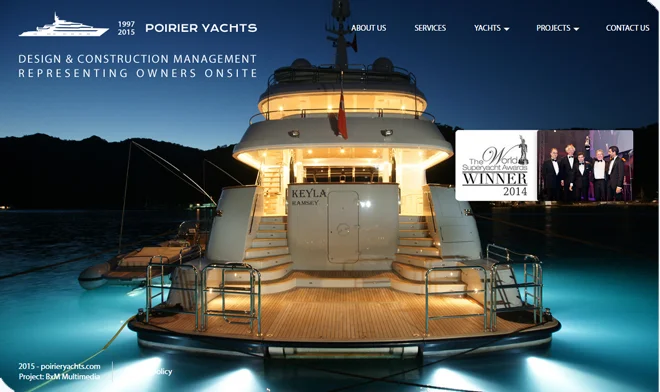 Design of the Poirier Yachts website