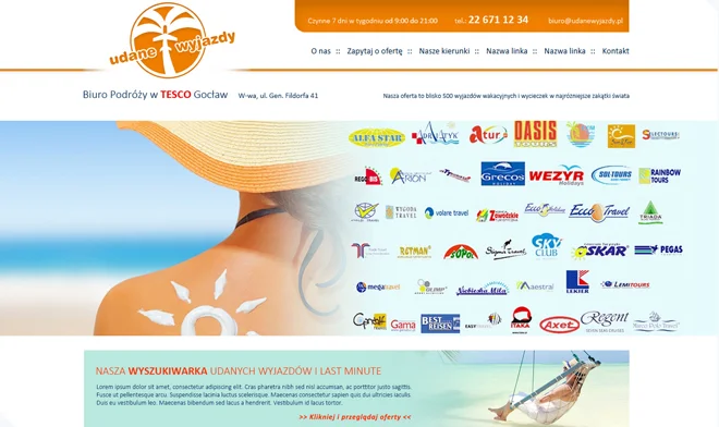 Travel agency website design