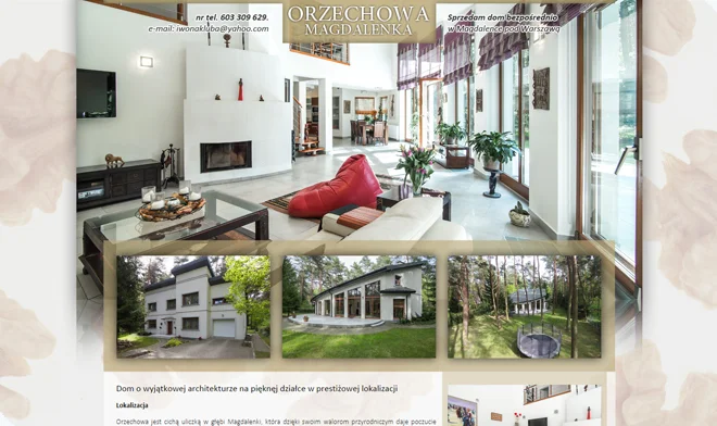 Project of the website kupiedommagdalenka.pl