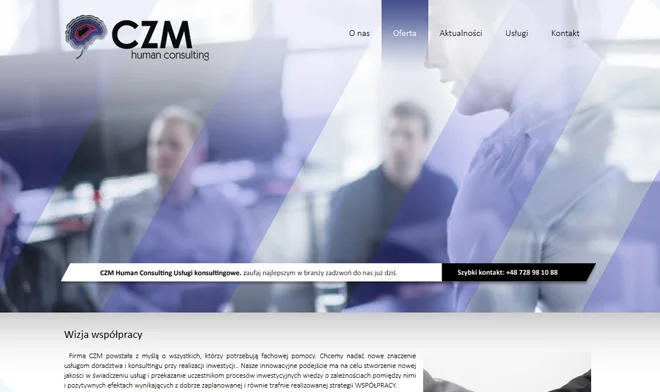 CZM Consulting website design