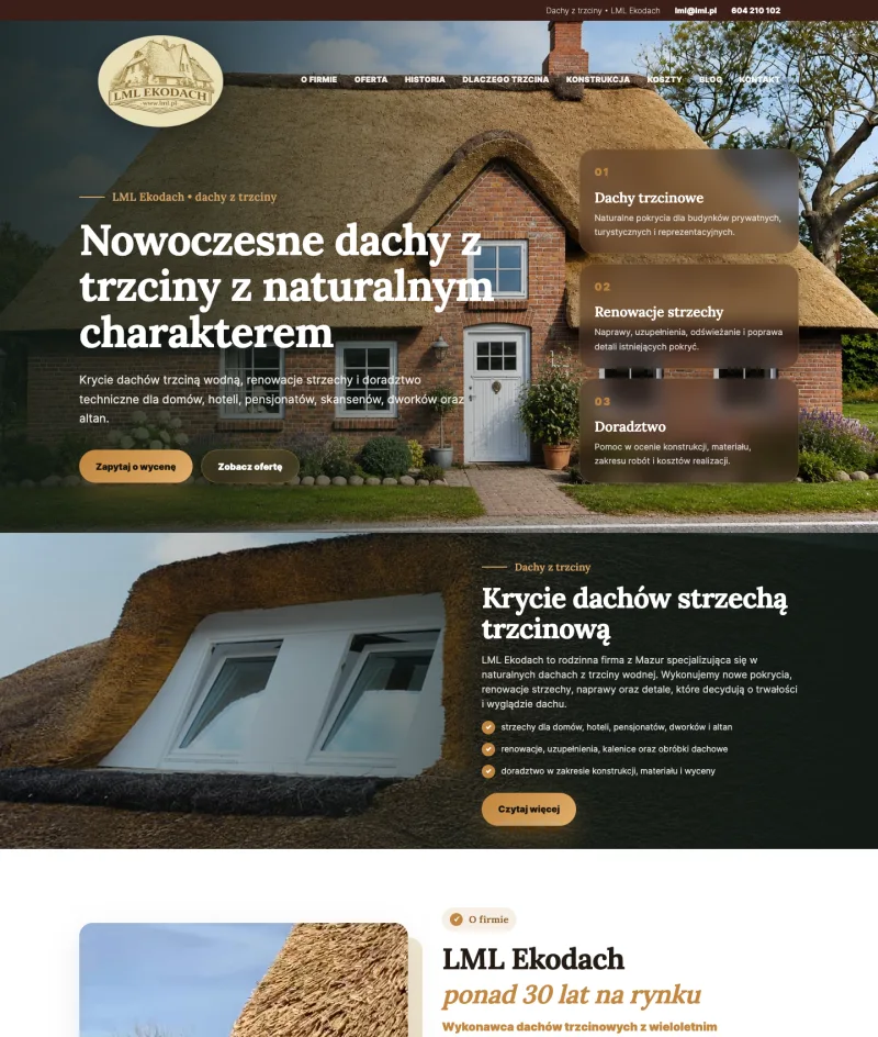 Ekodach LML website design