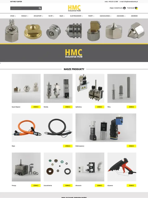 BXM project: Hot Melt Center, website preview