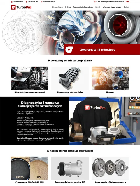 BXM project: Turbo Pro, website preview