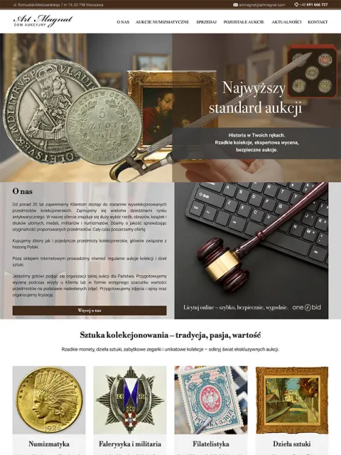BXM project: Art Magnat, website preview