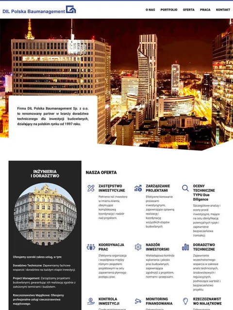 BXM project: DIL Polska, website preview