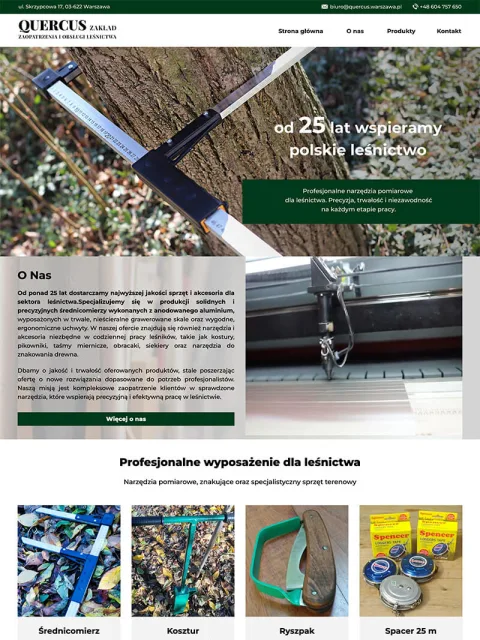 BXM project: Quercus Warszawa, website preview