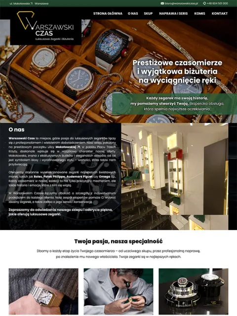 BXM project: Warszawski Czas, website preview