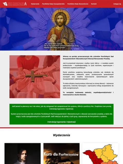 BXM project: Rady Parafialne, website preview