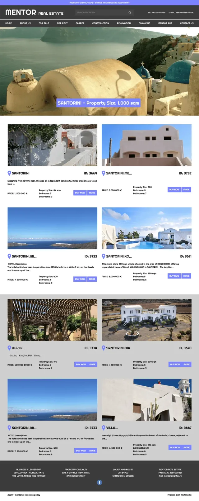 Mentor Real Estate website, a BXM Multimedia project